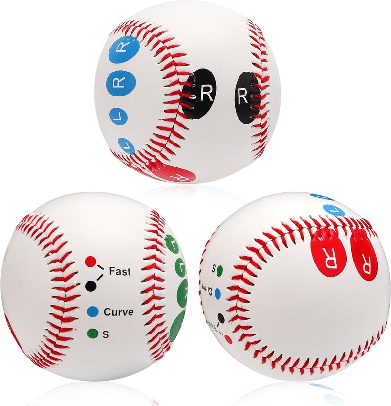 XIHIRCD 3 Pcs Pitching Grip Trainers, Baseball with Finger Placement, Multiple Grips for Teenagers & Beginners - Image 1